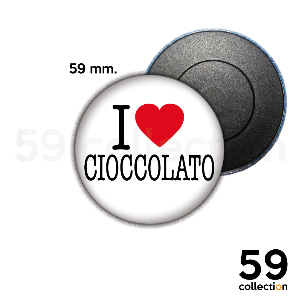 59 COLLECTION magnete, calamita frigo - I Love CIOCCOLATO – 59-collection