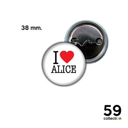 59 COLLECTION pins, spilla, spilletta - I Love ALICE