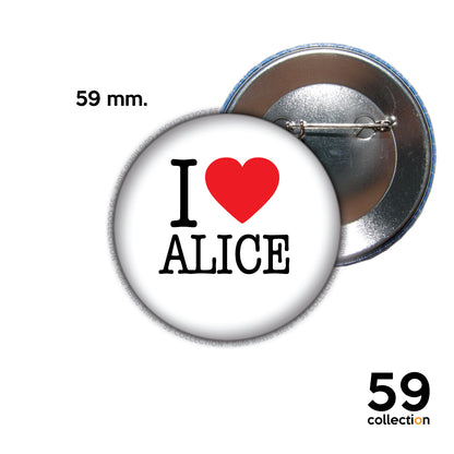 59 COLLECTION pins, spilla, spilletta - I Love ALICE