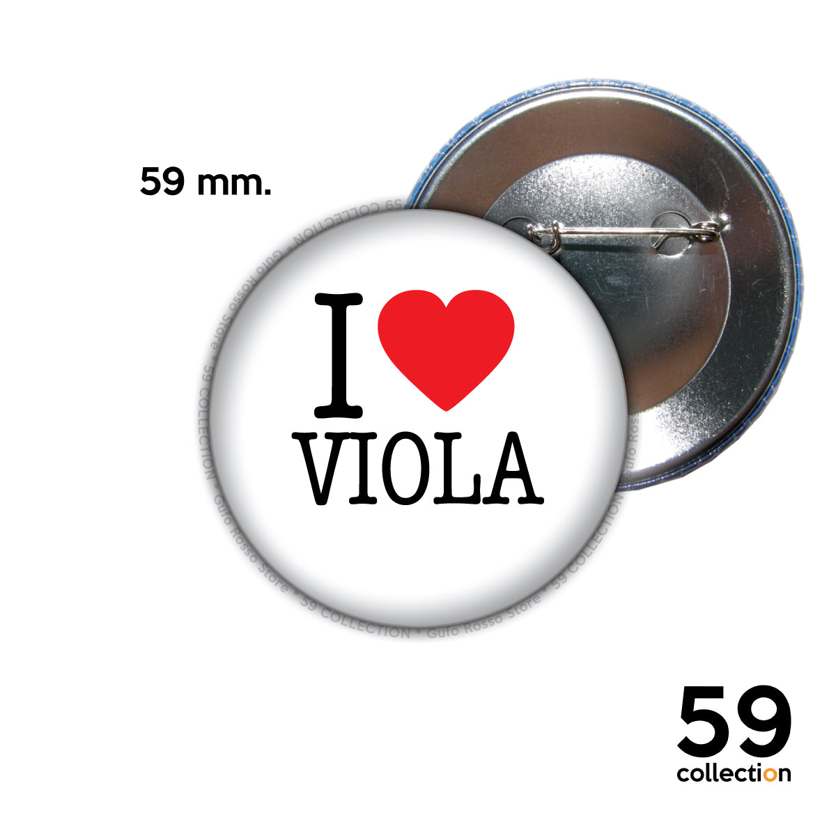 59 COLLECTION pins, spilla, spilletta - I Love VIOLA