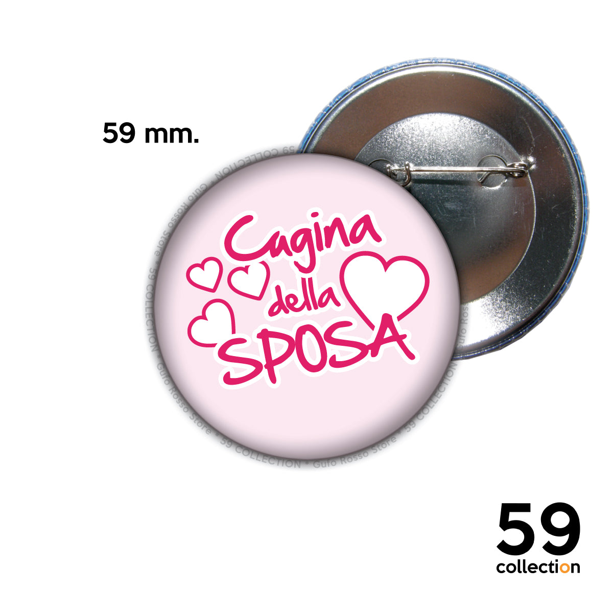 59 COLLECTION pins, spilla, spilletta - CUGINA della Sposa - collezione CUORI