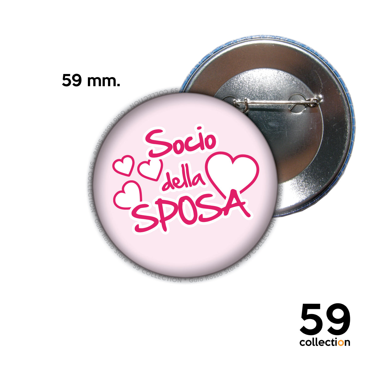 59 COLLECTION pins, spilla, spilletta - SOCIO della Sposa - collezione CUORI