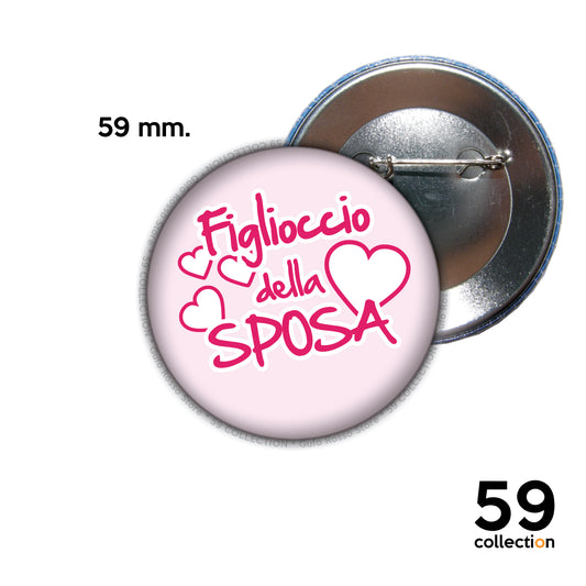 59 COLLECTION pins, spilla, spilletta - FIGLIOCCIO della Sposa - collezione CUORI