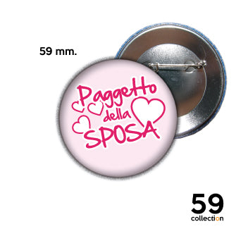 59 COLLECTION pins, spilla, spilletta - PAGGETTO della Sposa - collezione CUORI