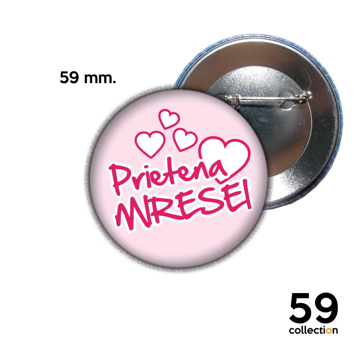 59 COLLECTION pins, broșă, broscuță - PRIETENA Miresei - colecția INIMI