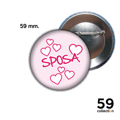 59 COLLECTION pins, spilla, spilletta - SPOSA - collezione CUORI