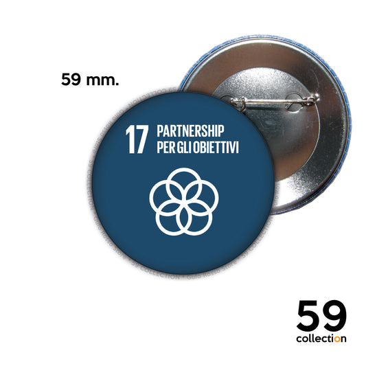 59 COLLECTION pins, spilla, spilletta - AGENDA 2030 obiettivo 17 partnership per gli obiettivi