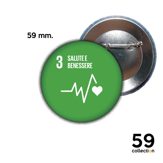 59 COLLECTION pins, spilla, spilletta - AGENDA 2030 obiettivo 3 salute e benessere