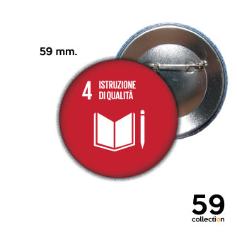 59 COLLECTION pins, spilla, spilletta - AGENDA 2030 obiettivo 4 istruzione di qualità