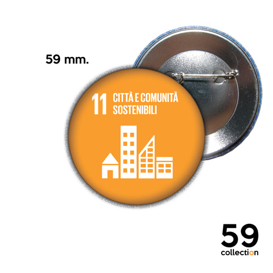 59 COLLECTION pins, spilla, spilletta - AGENDA 2030 obiettivo 11 città e comunità sostenibili