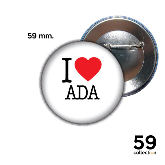 59 COLLECTION pins, spilla, spilletta - I Love ADA