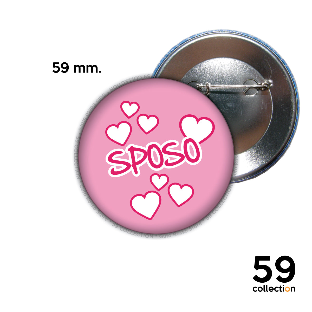 59 COLLECTION pins, spilla, spilletta - SPOSO - collezione CUORI