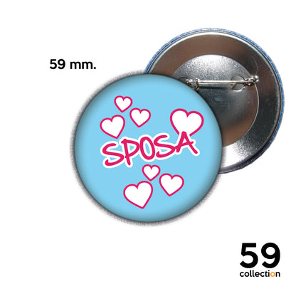 59 COLLECTION pins, spilla, spilletta - SPOSA - collezione CUORI