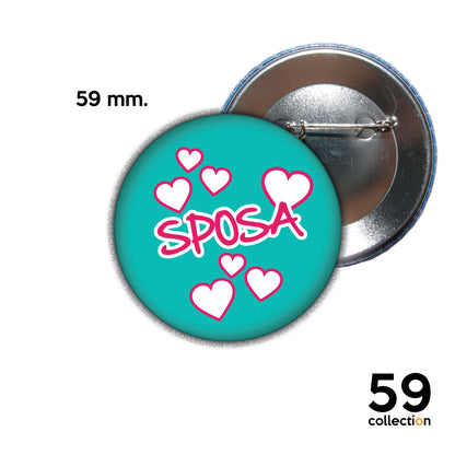 59 COLLECTION pins, spilla, spilletta - SPOSA - collezione CUORI