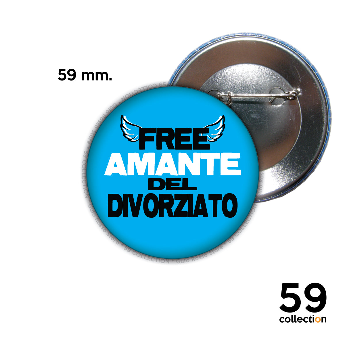 59 COLLECTION pins, spilla, spilletta - AMANTE del Divorziato - collezione FREE